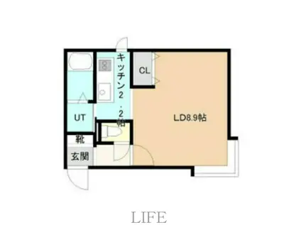 エルムパーク白石(1K/1階)の間取り写真