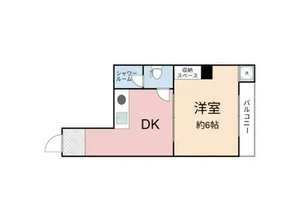 アンシャンテ・ビル(1DK/4階)の間取り写真