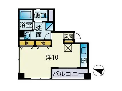 リノスタイル月島(ワンルーム/3階)の間取り写真