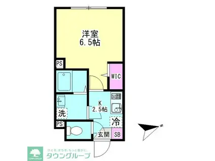 グランファーロ下北沢(1K/4階)の間取り写真