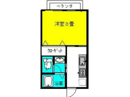 グラシアス・メルシー(1K/1階)の間取り写真