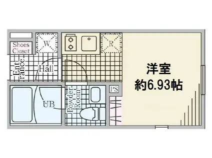 REVERESIDENCE阿佐ヶ谷(ワンルーム/1階)の間取り写真