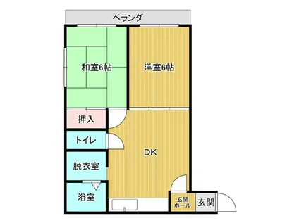 ISロジュマン 1(2DK/2階)の間取り写真