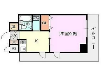 ピアシティ三田(1K/10階)の間取り写真