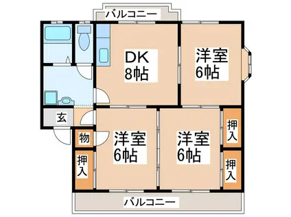 和田コーポ(3DK/1階)の間取り写真