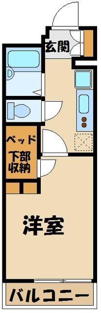 レオパレスプランタンII(1K/2階)の間取り写真