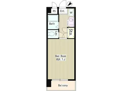 エステージ西調布(ワンルーム/3階)の間取り写真