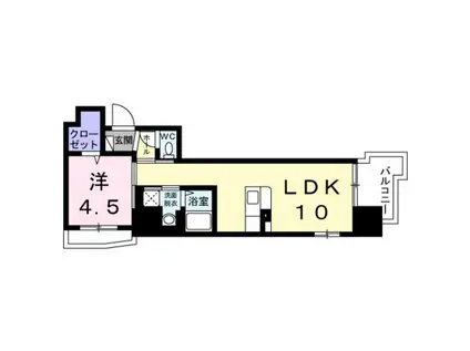パーク鴨池(1LDK/3階)の間取り写真