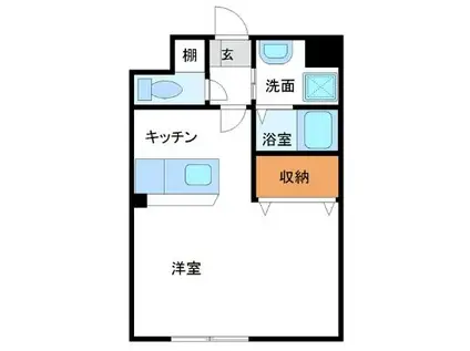 ANELA(ワンルーム/2階)の間取り写真