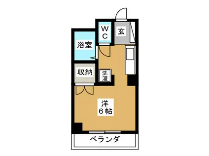 天野屋ビル(ワンルーム/2階)の間取り写真