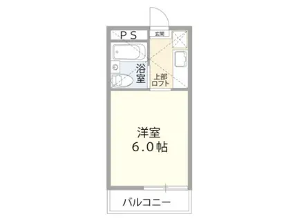 レジデンスエーティーティー立川(ワンルーム/2階)の間取り写真