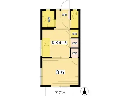 メゾンド幸(1DK/1階)の間取り写真