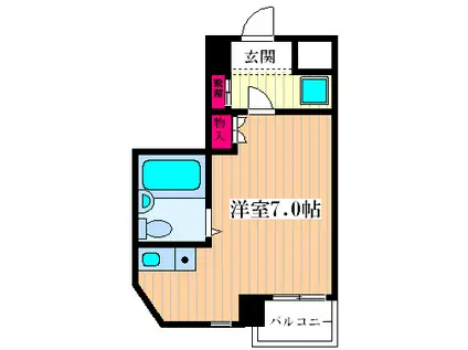 アミューゼ21(ワンルーム/8階)の間取り写真