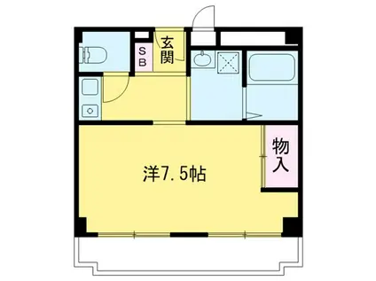 ベルファース川口仲町(1K/3階)の間取り写真