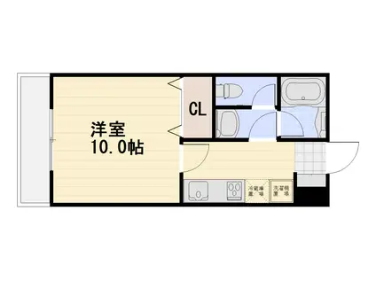 イデアハイツV(1K/3階)の間取り写真