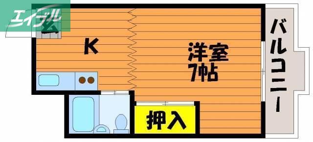 ホワイトメゾン学南II(1K/3階)の間取り写真