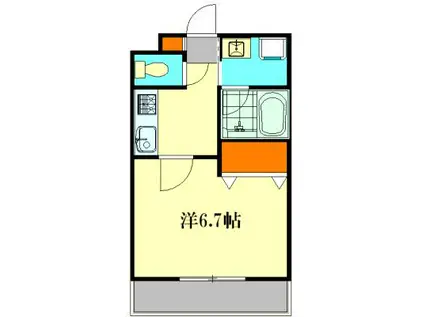 マイクリブジェイエムワイ(1K/1階)の間取り写真