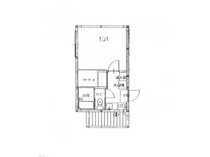 プレオハイツA(1K/1階)の間取り写真