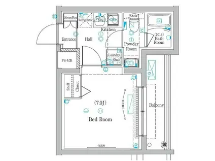 ラフィスタ元町II(1K/3階)の間取り写真
