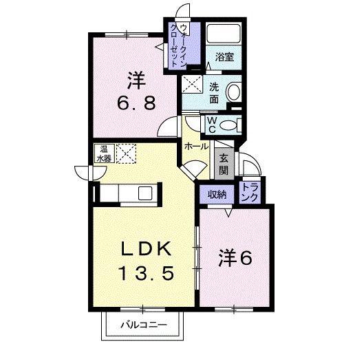 チセコロカムイ(2LDK/1階)の間取り写真