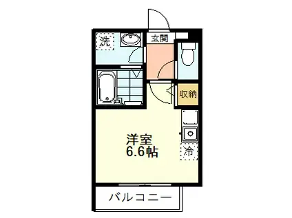 ルネ国分寺(ワンルーム/1階)の間取り写真