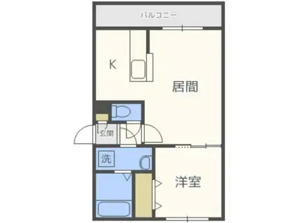 LEVANTE澄川(1LDK/3階)の間取り写真