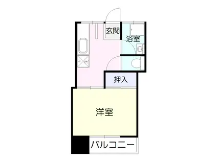 サンハイム(1K/1階)の間取り写真