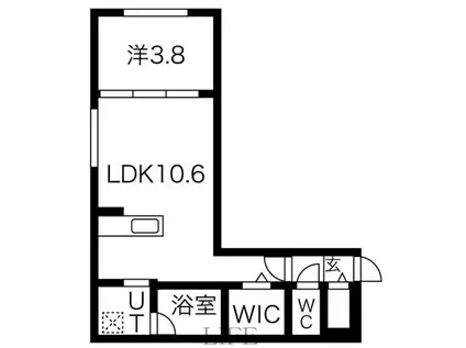 シティノーブル南郷13丁目(1LDK/3階)の間取り写真