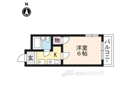 TITハイツ(1K/4階)の間取り写真