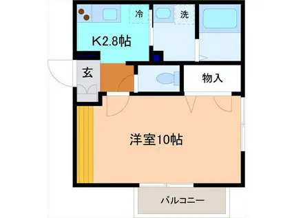 グランメゾン鞍月(1K/3階)の間取り写真