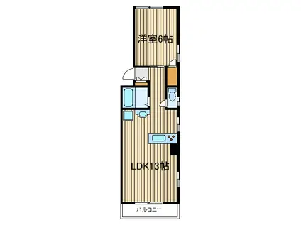 米丸ビルパート2(1LDK/3階)の間取り写真