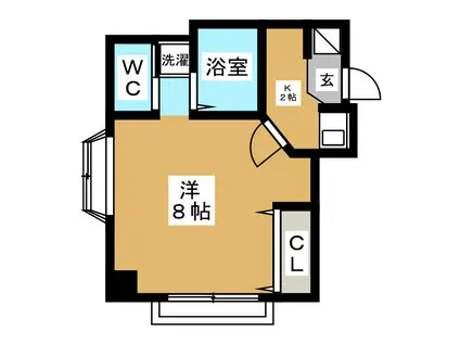 第2三栄ビル(1K/4階)の間取り写真