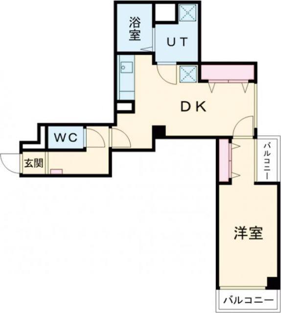 グリーンピア高崎(1DK/3階)の間取り写真