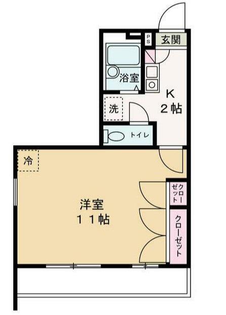 東葉高速鉄道 村上駅(千葉) 徒歩8分 2階建 築29年(1K/1階)の間取り写真