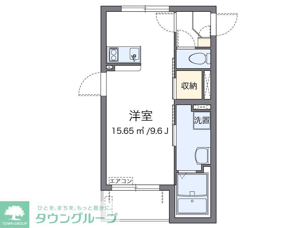 クレイノサンサーラ2(ワンルーム/4階)の間取り写真