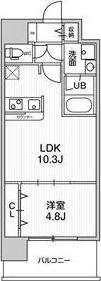 LA DOUCEUR九条(1LDK/10階)の間取り写真