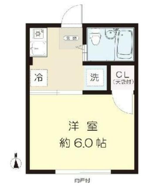 森のハイム(1K/1階)の間取り写真