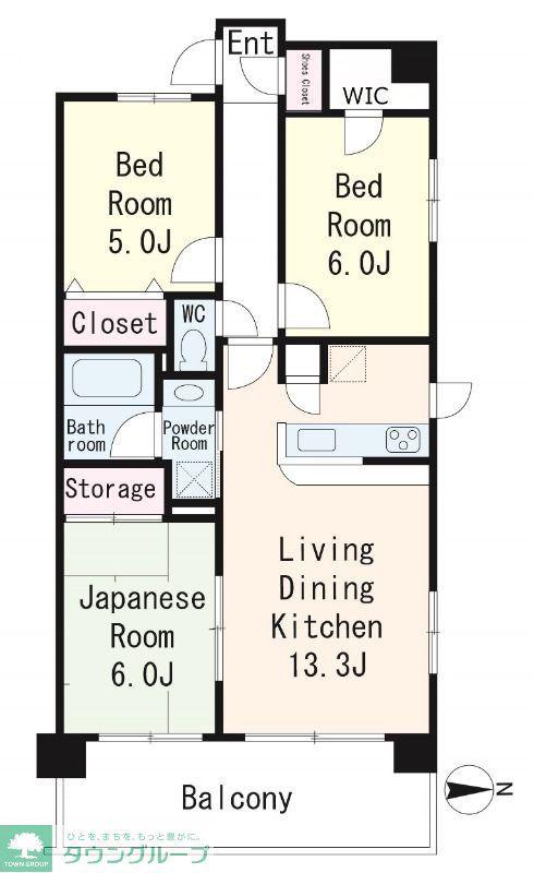 CASA DEL MARE(3LDK/4階)の間取り写真