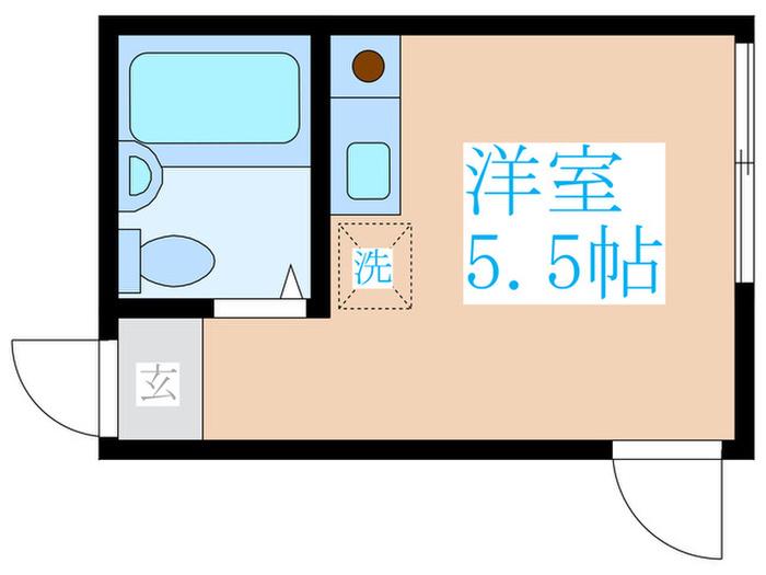ステラコート東中野(ワンルーム/1階)の間取り写真