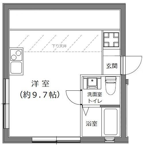 ザ コンラスト大井町(ワンルーム/4階)の間取り写真