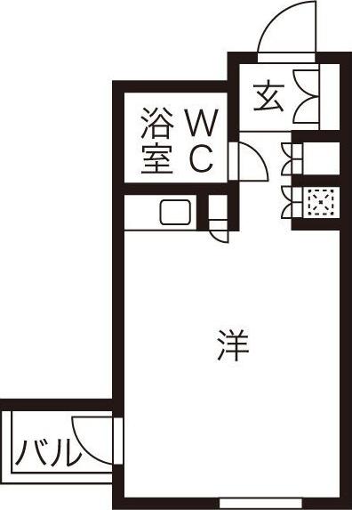 CUBE南塚口III(ワンルーム/3階)の間取り写真
