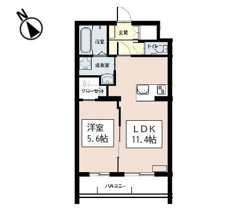クレール葵西5丁目(1LDK/3階)の間取り写真