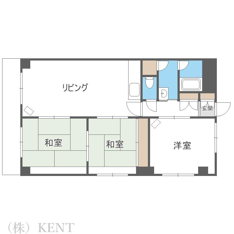 メゾンド神宮(3LDK/2階)の間取り写真