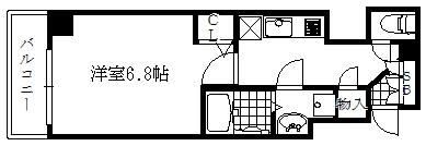 エスレジデンス神戸元町(1K/11階)の間取り写真