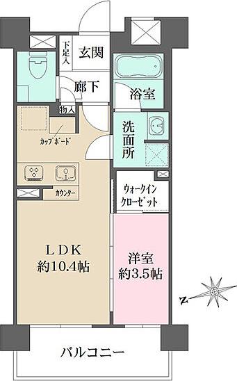 グランスイート文京小桜(1LDK/3階)の間取り写真