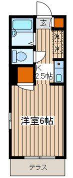 メゾンSAKI(1K/1階)の間取り写真