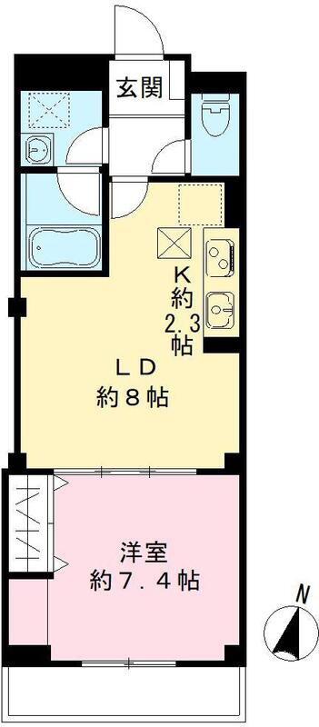 LORANGERIE(1LDK/1階)の間取り写真