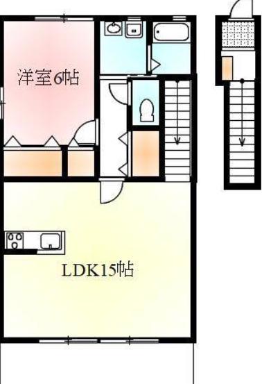 リッセン(1LDK/2階)の間取り写真