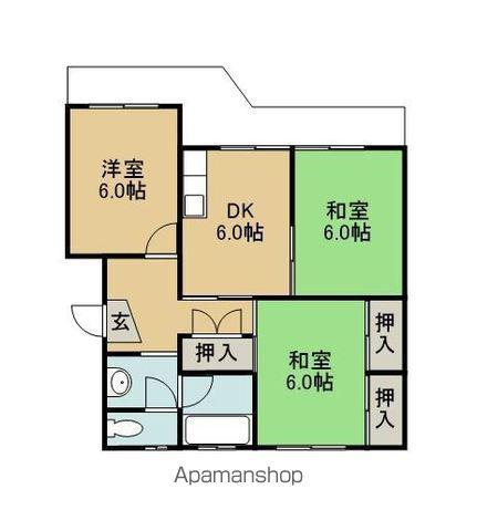 野中コーポ(3DK/1階)の間取り写真