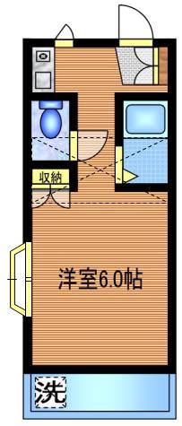 ハイツフィールド(ワンルーム/2階)の間取り写真
